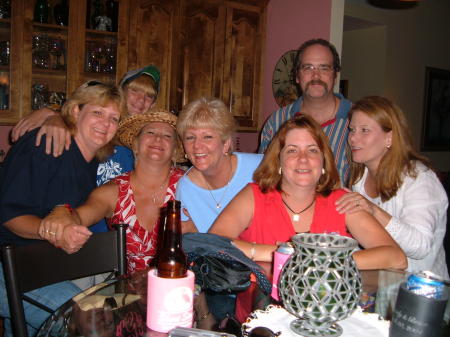 My 40th birthday party with Susie, Bradley, Sharon, Beverly, me, Rusty, and Karen