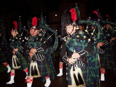 Pipers at Feyvie Castle