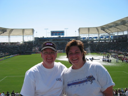 Me and my partner Niki at the Women's World Cup 10/2003