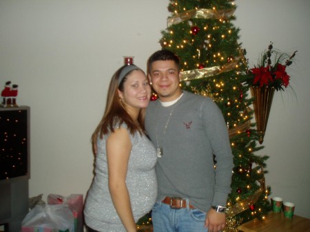 Our son Angelo and his Cousin Raquel at Christmas gathering