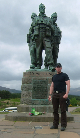 Me at the SAS monument in Scotland