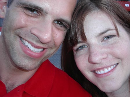 Brandon and Laura at Potomac Nationals baseball game