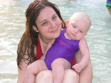 Hannah's first trip to the pool!