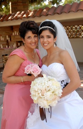 mary & celina before ceremony