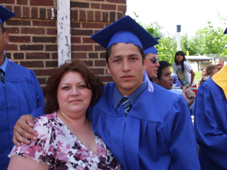 my step son, Frankie and me at Graduation