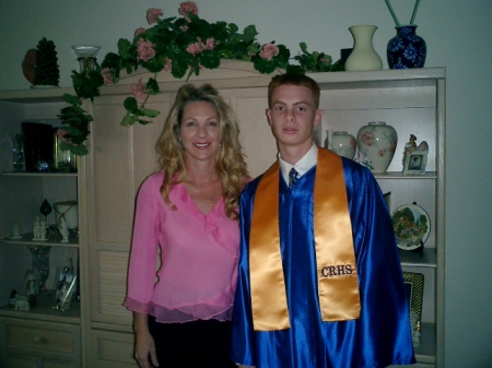 Jalynn and son Justin on his graduation day