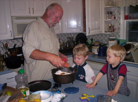 Helping Granddaddy in the Kitchen