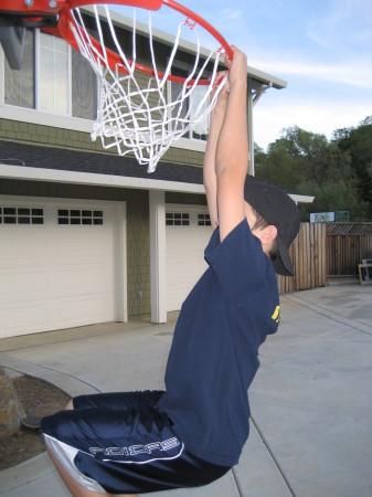 Tim doing the dunk