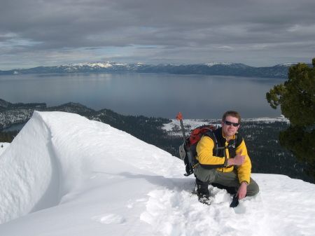 On the cornice...Mt. Tallac, South Lake Tahoe