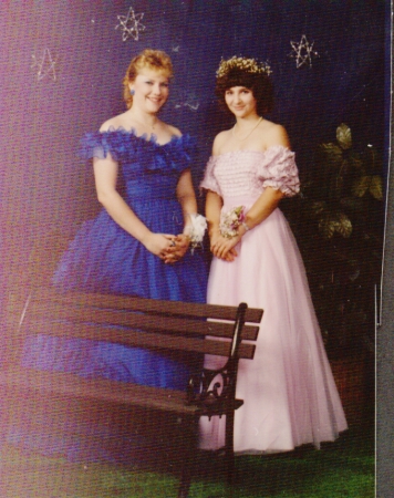 Junior Prom 1985 Lisa and Crystal Mann