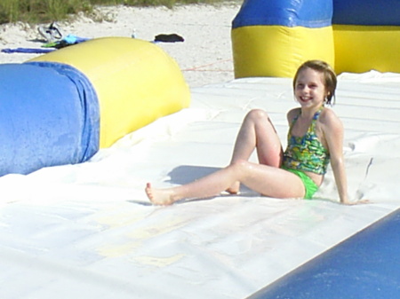 Addie at water park