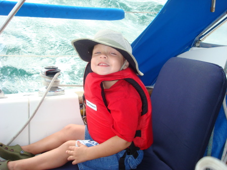 Sam Chillin On The Sailboat