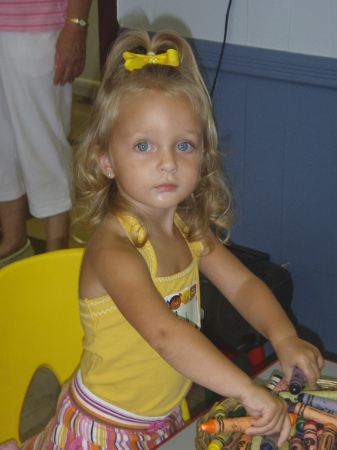 my daughter Cayla on her 1st day of nusery school