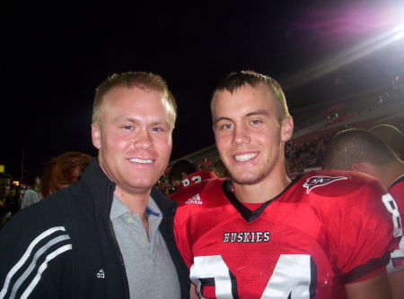 My son Ryan (on the left) and son Tyler (NIU Football Player)