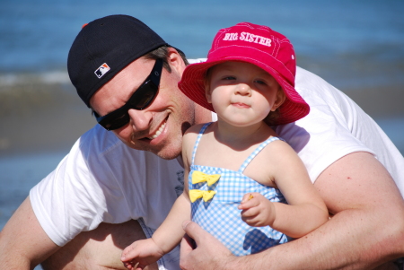 Kate and Daddy at the beach...