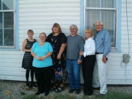 me and sisters and uncle ,my dads brother at dads funerial