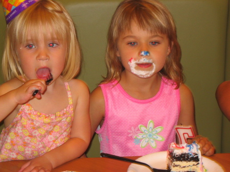 Julias 7th bday w best friend Taylor