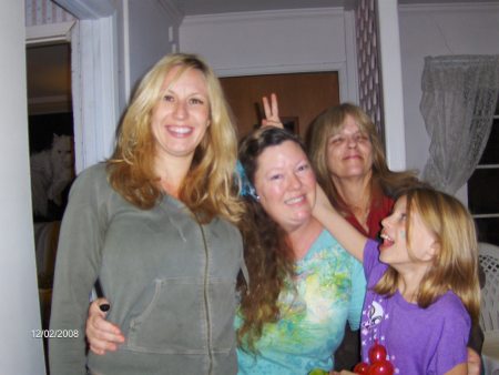 My foster daughter , her daughter & a friend