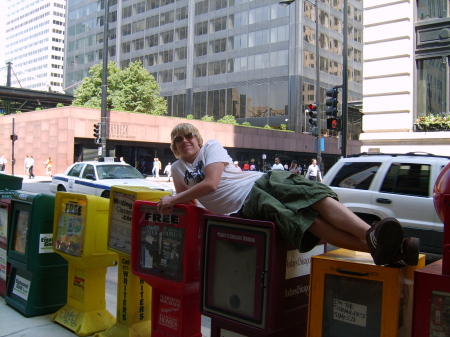 Michael across from the Sears Tower.