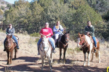 riding the trails with my family ,in AZ