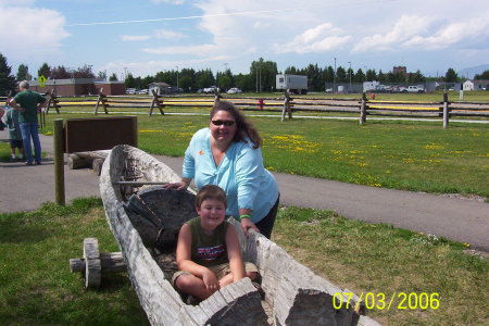 Wife Cindy with Donald at Lewis and Clarke Center