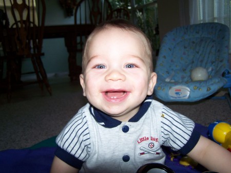 My son Justin - a very happy baby