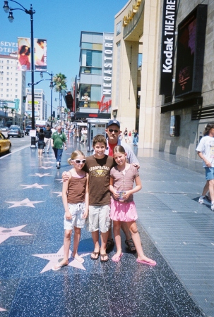 Me and my kids in Hollywood CA.