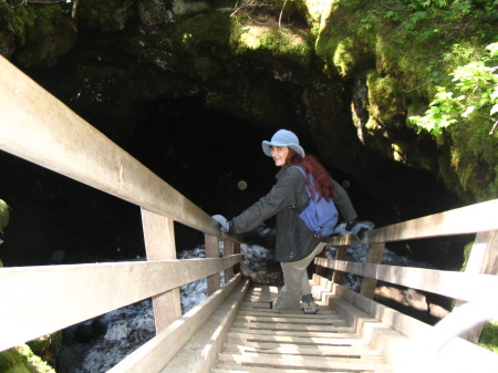 Spelunking in the Ice Caves in the Indians Wilderness Southern Washington