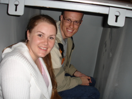 Carl and I in his tornado shelter!