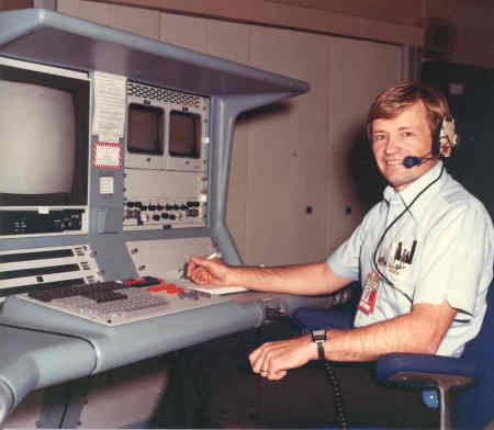 Console at the Launch Control Center at KSC