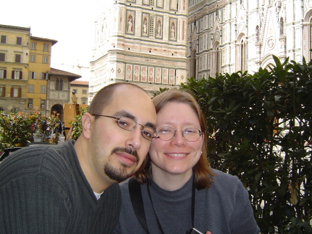 Eating lunch at Santa Maria del Fiore