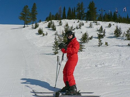 Leslie on the slopes