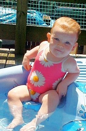 Relaxing in the pool