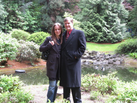 With my friend Timea at the Grotto in Portland