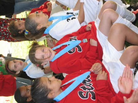 my youngest daughter at State Cup in Temecula (the smiling one)!