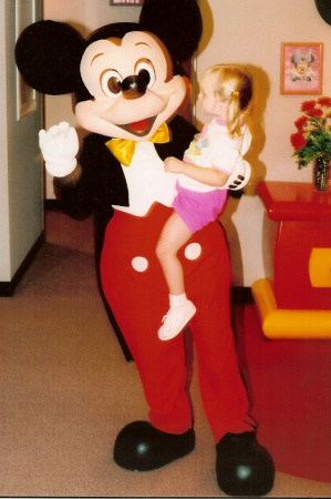 tabitha my daughter and I when i played mickey