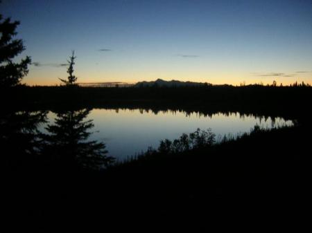 Sunset at the Tyonek Lodge in Alaska