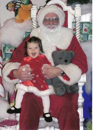 Abby with Santa