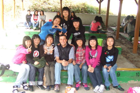 Me with my students on a picnic