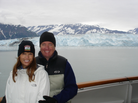 Carolyn & Mike at Hubbard Glacier, Alaska - July 2006