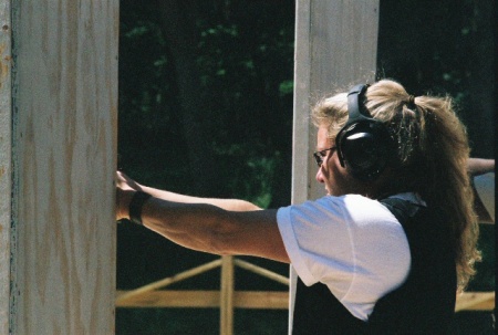 Practicing at the firing Range.