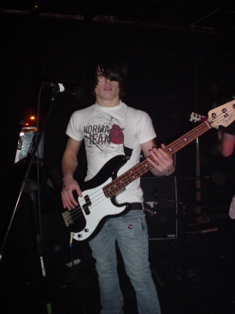 My son as bassist at the Mad Hatter..12/07