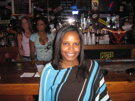 At Coyote Ugly bar in Florida on the beach
