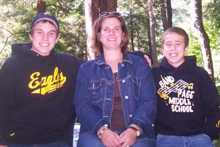 Me and my two older boys at Hartwick Pines