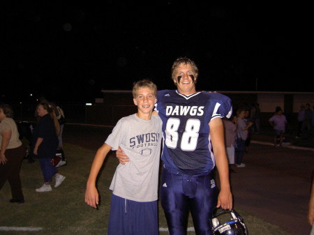 Kyle and Nate at a SWOUS Football Game