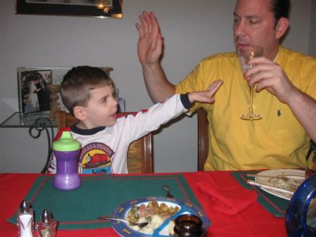 my nephew and I at 2006 christmas