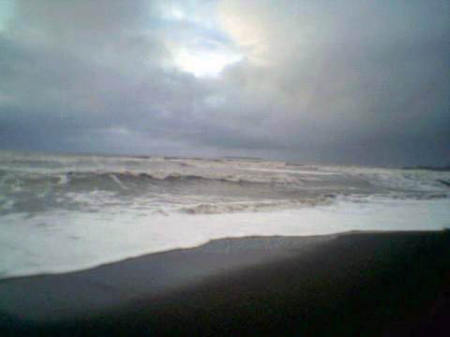 beach in winter