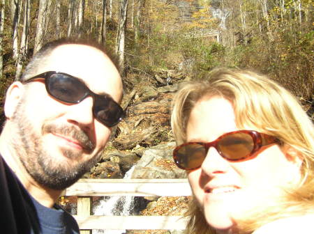 Me and Tibor at a waterfall in Georgia