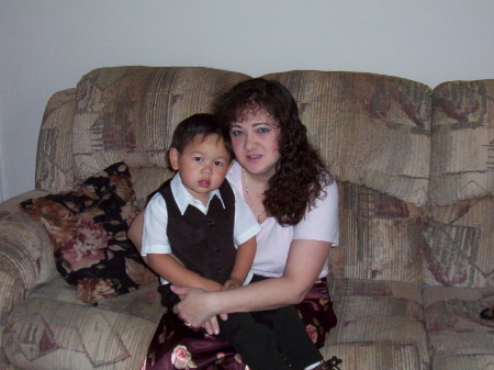 My wife and son
