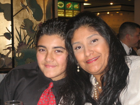 My son and I at Xmas dinner 2006